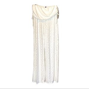 Jantzen Lace Swim Cover Up Pants Beach Cruise Pool Fold Over Waist.